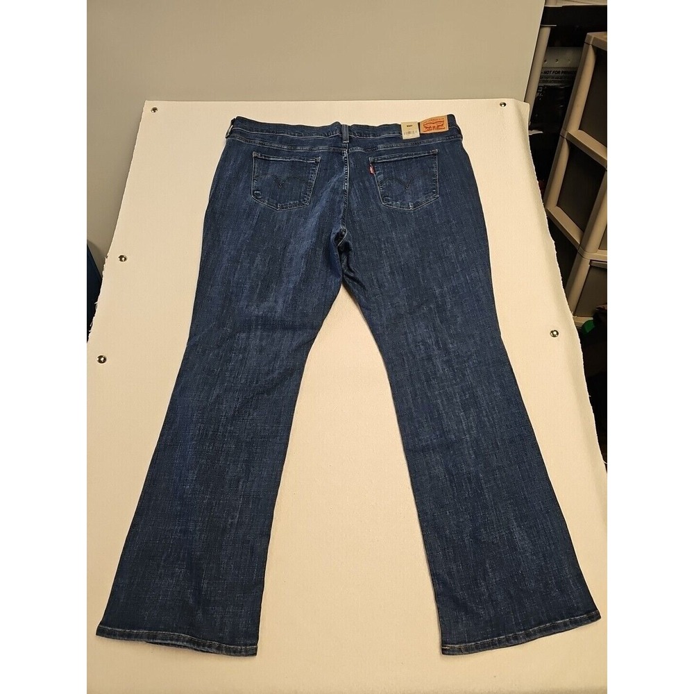 Levi's Demi Curvy Mid Rise Boot Cut Medium Wash Blue Jeans Sz 22W New